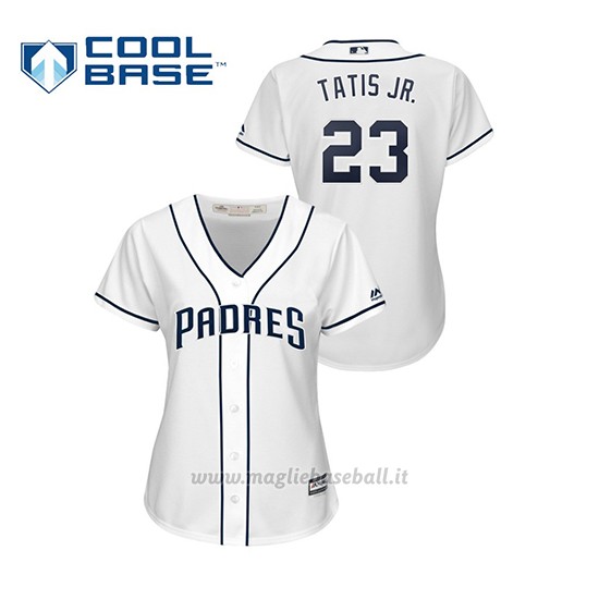 Maglia Baseball Donna San Diego Padres Fernando Tatis Jr. Cool Base Majestic 1ªBianco